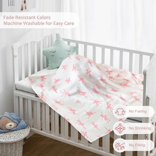 Baby Swaddle Blankets, Bamboo Muslin Receiving Blanket | 1-Pack, Lightweight & - Image 4