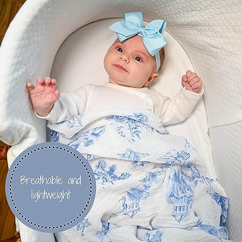 LollyBanks 100% Cotton Baby Swaddle Blankets 2 Pack, Gentle and Soft Muslin - Image 3