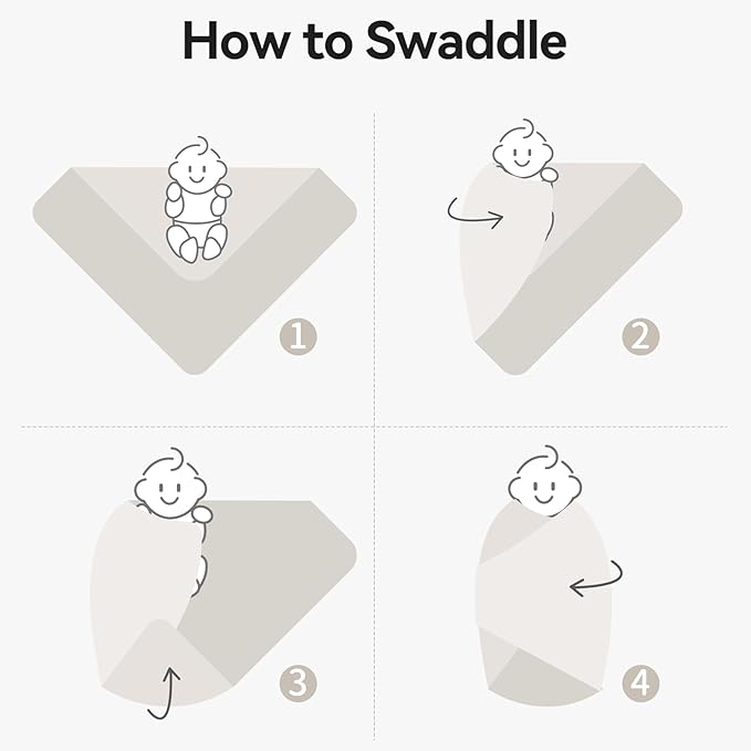 BubblePanda Rayon Made from Bamboo Newborn Swaddle Blankets 47 x 47 Inch | Baby - Image 3