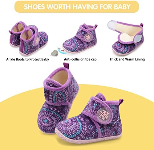 FEETCITY Baby Booties Girls Boys Infant Slippers First Walkers Shoes Warm Socks - Image 5