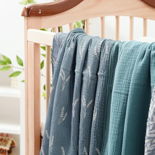 Happy Flute 4Set Muslin Swaddle Blankets Soft Baby Blanket - Image 3