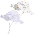 Baby Girl Sun Hat with UPF 50+ Outdoor Adjustable Beach Hat with Wide Brim by DANMY