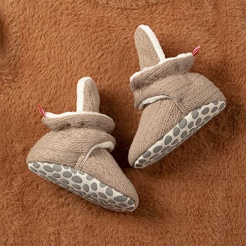 HsdsBebe Unisex Newborn Baby Cotton Booties Non-Slip Sole - Image 2