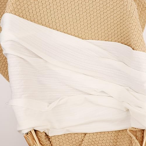 AQOKKA Newborn Receiving Blanket Wheat Ear Bow Hat Mitten Set | 4 Set Receiving - Image 4