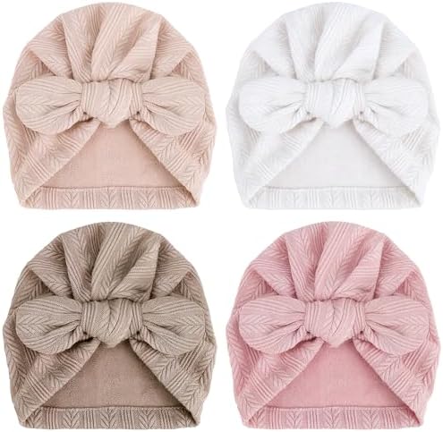 DRESHOW BQUBO Newborn Baby Bow Knot Turban Hat Hospital Hat Baby Infant Beanie by DRESHOW