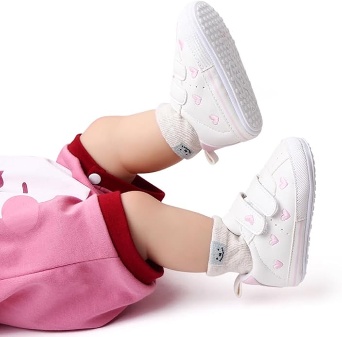 Clowora Baby Boys Girls Shoes Non-Slip Rubber Sole Sneakers Infant First Walking Toddler Crib Shoes Newborn Loafers Flats.