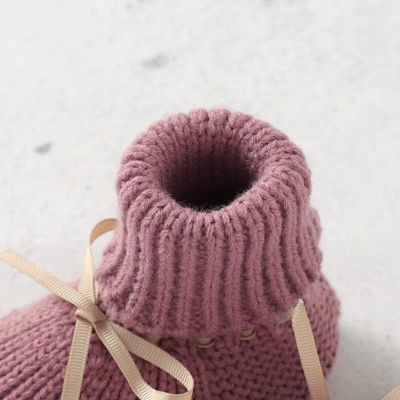 LAWKUL Baby Booties Knit Newborn Shoes Cozy First Walkers Infant Toddler Boots - Image 5