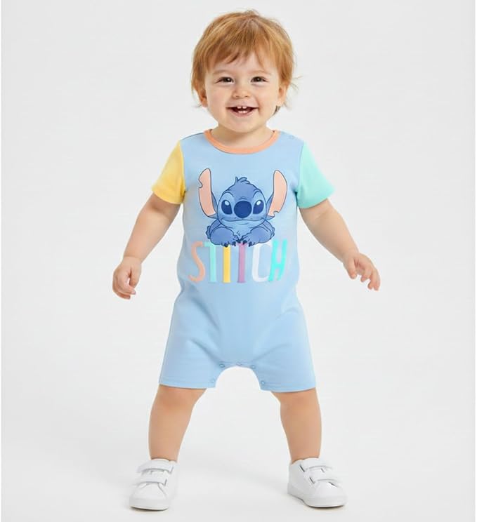 Disney Cars Pooh Mickey Stitch Baby Boys 2 Pack Romper - Image 5