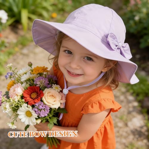 Baby Girl Sun Hat Kids Summer Beach Wide Brim Hats Toddler Bucket Hat - Image 2