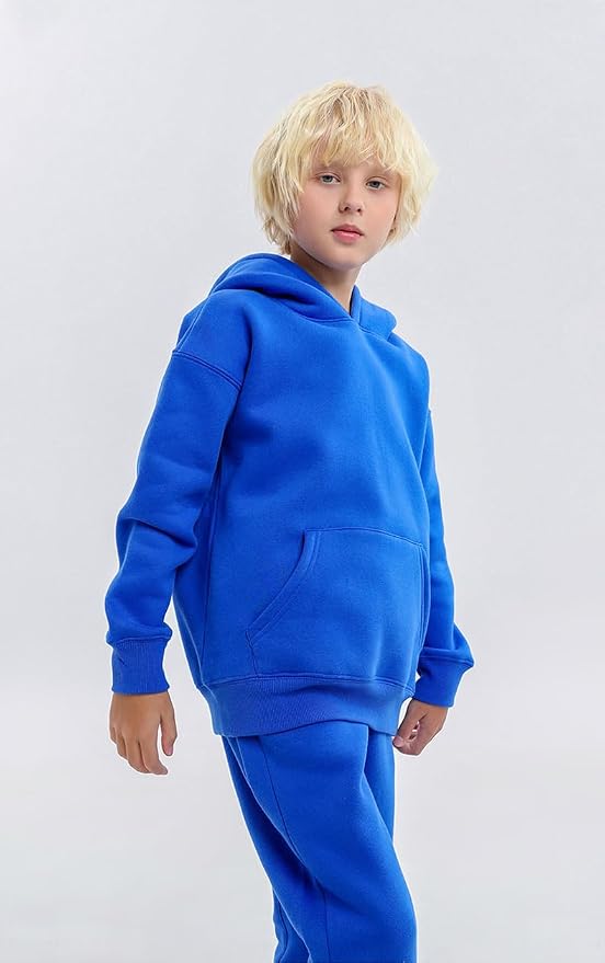 Toddler Boys Girls Sweatshirt Cotton Solid Fall Pullover Hoodie | Long Sleeve - Image 3