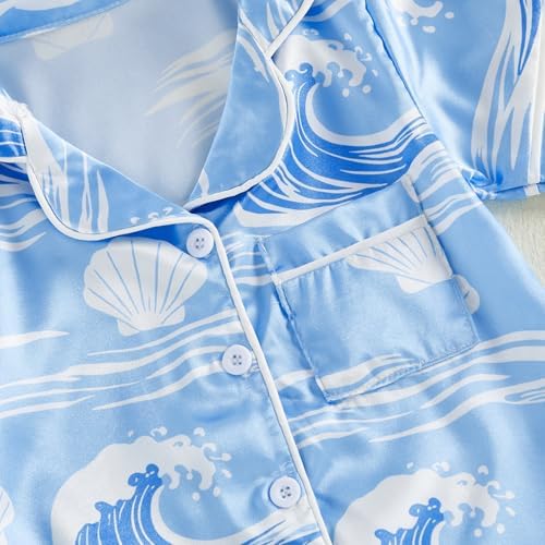 Kuriozud Baby Girl Boy Romper Pajamas Onesie Short Sleeve Button Down Pjs - Image 7