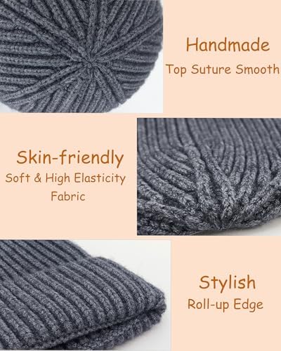 vidsel Toddler Beanie Baby Hat Boys Girls Beanies Wool Warm Kid Winter Hat - Image 4