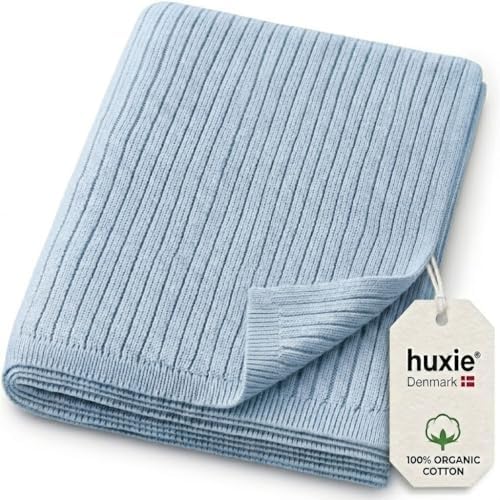 Receiving Blankets, 100% Organic Cotton Knit, Newborn Baby Swaddle | by huxie