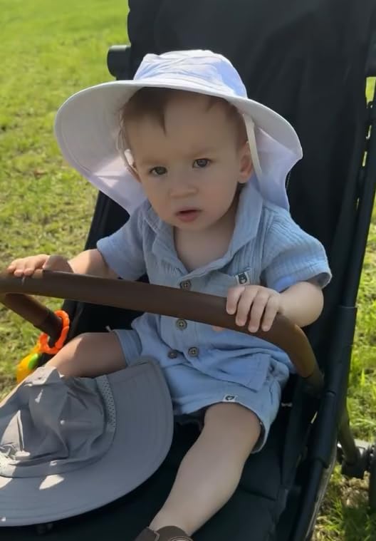 Toddler Baby Sun Hat Kids Summer Beach Essentials Adjustable Beach Hats - Image 6