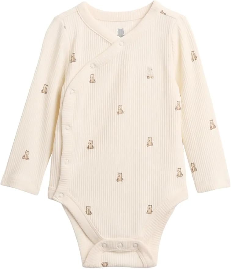 GAP Unisex Baby Long Sleeve Kimono Bodysuit by GAP