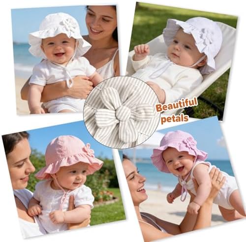 Baby Girl Wide Brim Bucket Hats - Image 7