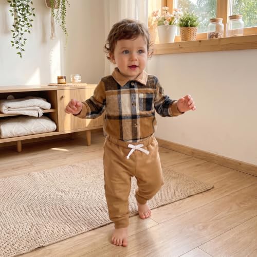 Giraropa Newborn Baby Boy Clothes Rib Knit Romper Jumpsuit Solid Sweater - Image 2