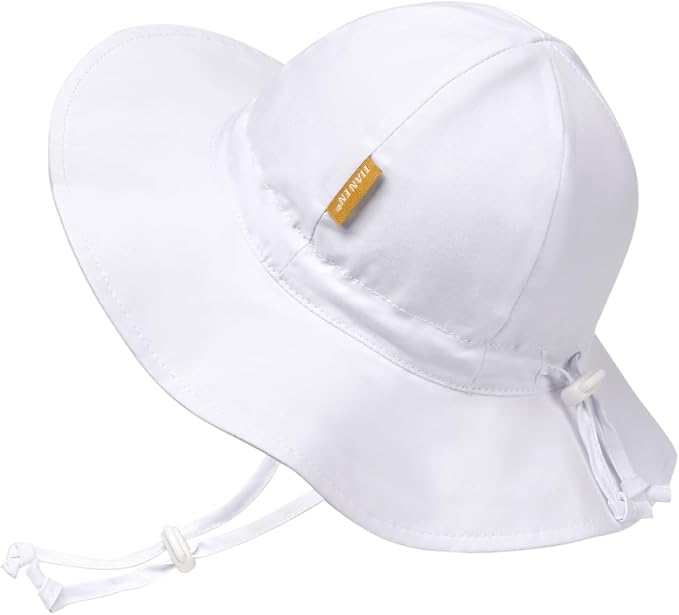 Baby Girl Sun Hat with UPF 50+ Outdoor Adjustable Toddler Beach Hat with Wide by DANMY