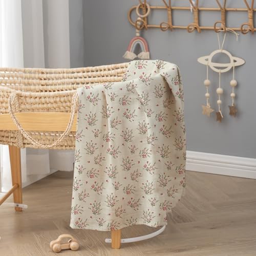 Newborn Swaddle Set with Matching Hat and Headband Bow, Wooden Birth - Image 5