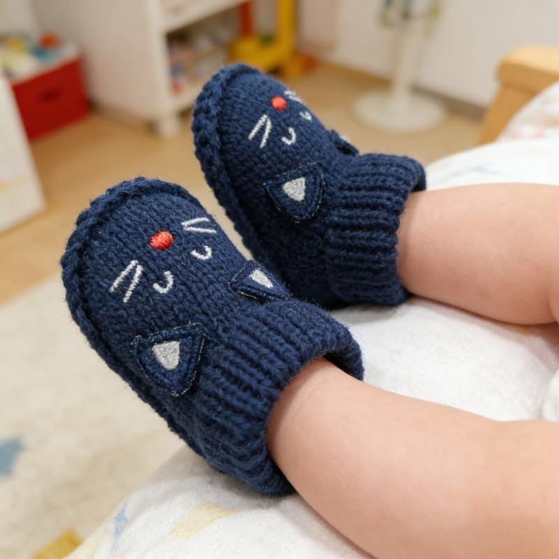 2 pairs Cute Knit Animal Baby Booties - Image 6