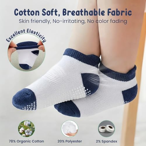 GOTS Organic Cotton Blend Ankle Toddler Socks 6M-12M-2t-3t-4t-5t Baby Gift - Image 4