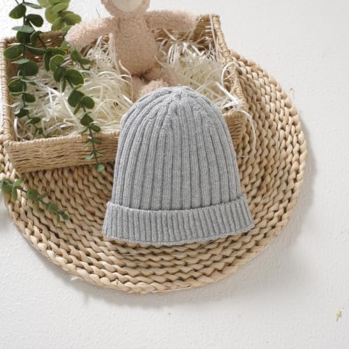Neiwech Cotton Baby Beanie Hat Infant Newborn Toddler Winter Knitted Warm Skull - Image 4