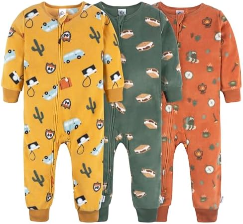 Gerber Baby Boys 3-Pack Fleece Footless Pajamas by Gerber