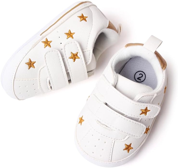 Clowora Baby Boys Girls Shoes Non-Slip Rubber Sole Sneakers Infant First Walking Toddler Crib Shoes Newborn Loafers Flats.