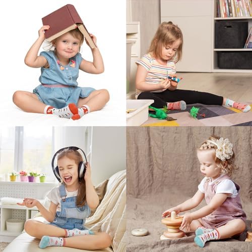 SkiBeaut Baby Toddlers Girls Socks, 12 Pairs Non Slip Kids Grips Toddler Grippy - Image 2