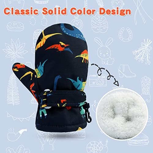 BAVST Toddler Waterproof Mittens Fleece Lined Baby Boys Girls Winter Warm Glove - Image 3