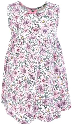 Hudson Baby Infant and Toddler Girls Cotton Dress and Cardigan Set - Image 4