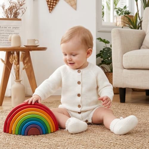 LAWKUL Cotton Baby Sweater and Booties Set - Image 5