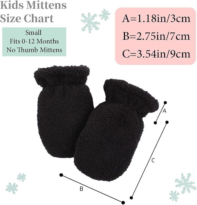 Zsedrut Baby Boys Winter Glove Warm Toddler Infant Girls Mittens Fleece Lined - Image 4
