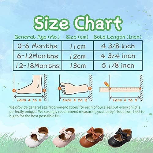 Meckior Infant Baby Girls Soft Sole Bowknot Princess Wedding Dress Mary Jane - Image 6