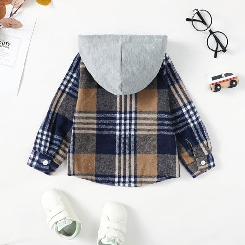 Toddler Baby Boy Long Sleeve Shirt Flannel Buffalo Plaid Shirts Button Down - Image 4