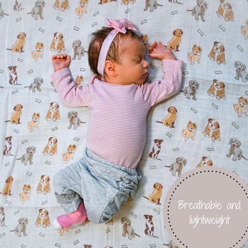 LollyBanks 100% Cotton Baby Blankets 2 Pack, Gentle and Soft Muslin Swaddle - Image 2