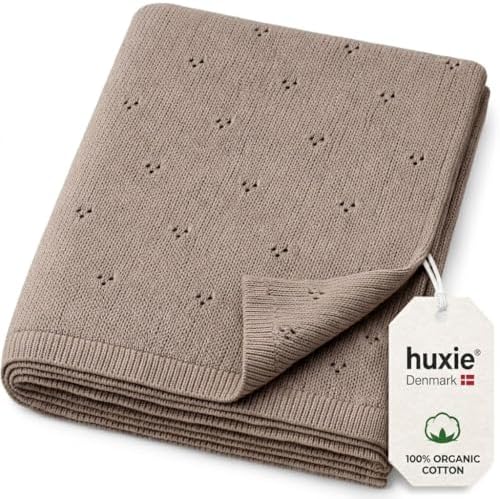 Receiving Blankets, 100% Organic Cotton Knit, Newborn Baby Swaddle | by huxie