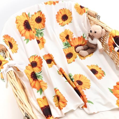 DRESHOW BQUBO Baby Girl Newborn Floral Receiving Blankets - Image 7