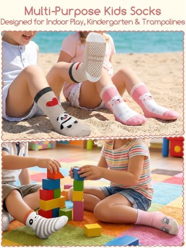 Aroveea Toddler Socks Non Slip Grip Ankle Baby 12 Pack - Image 5