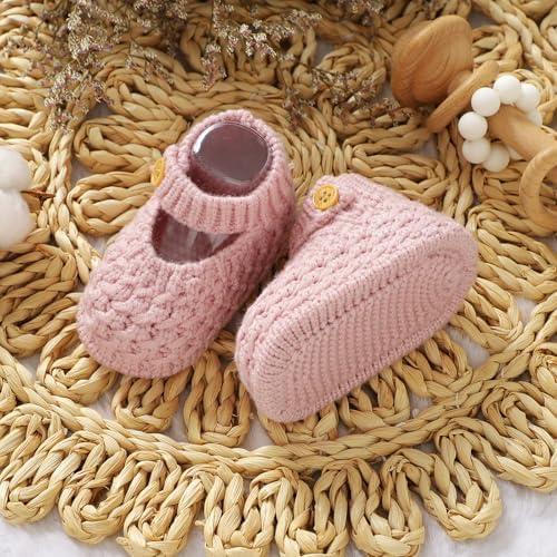 Baby Booties Hand Knit Boots Slippers Soft Warm First Walkers Socks Shoes - Image 5