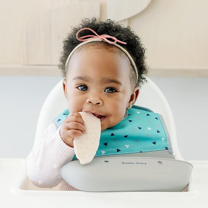 Bazzle Baby Silicone Bibs with Food Catcher - Image 7