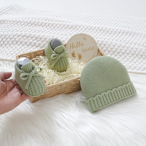 Baby Booties with Hat Set - Image 3