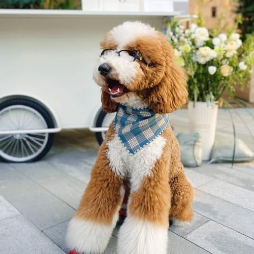 Double Layers Two Tones Dog Cotton Bandana Bibs Scarf DCB12 G&W - Image 2