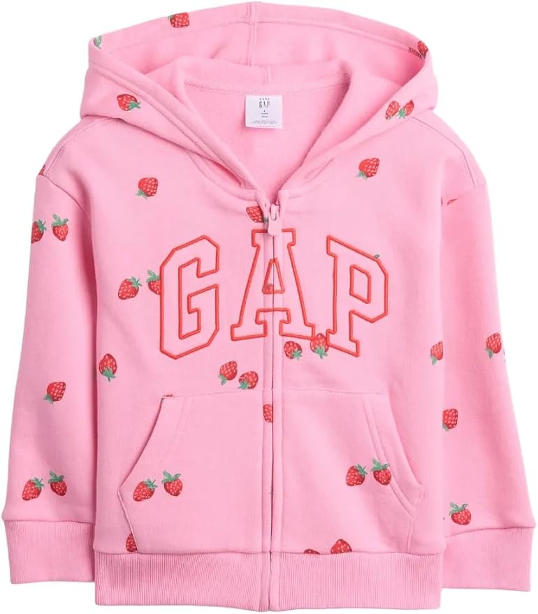 GAP Baby Girls' Logo Hoodie Hooded Full Zip Sweatshirt by GAP