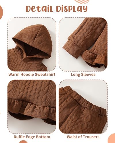 Mioglrie Baby Toddler Girl Clothes Infant Fall Winter Hoodie Solid Outfits - Image 5