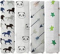 100% Muslin Swaddle Blankets, Baby Swaddling Blankets by Rajlinen