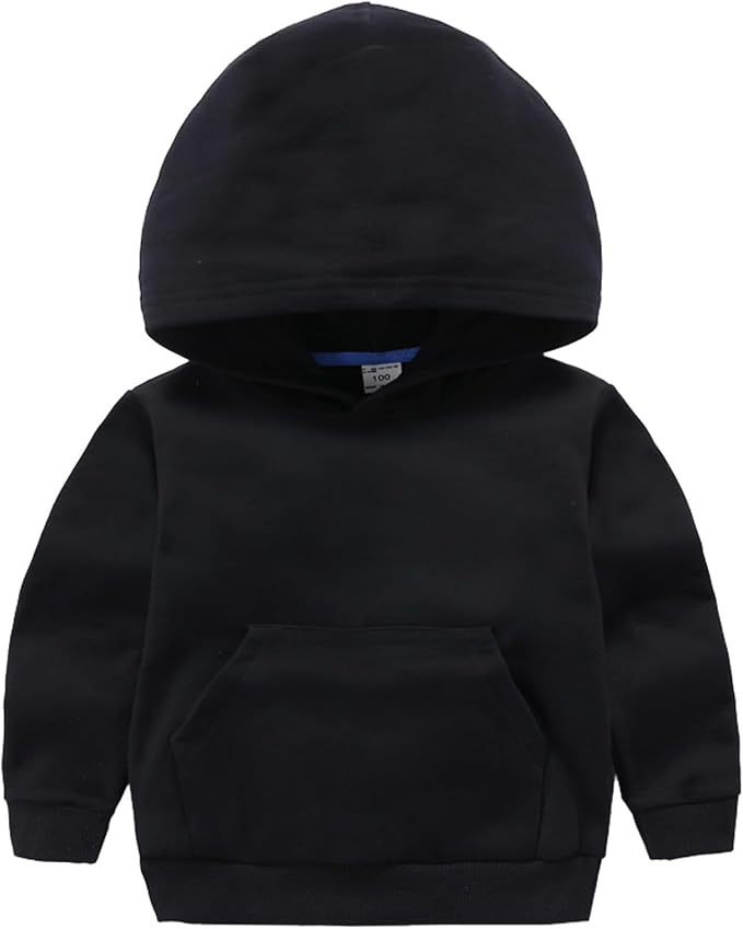 Baby Kids Boy Girl Solid Casual Pocket Hoodie Sweatershirt Long Sleeve Pullover by RUIBETYHUA
