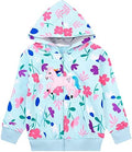 Baby Girl Zip-up Jacket Rainbow Unicorn Cotton Hoodie Sweatshirt Toddler Fall by Popshion