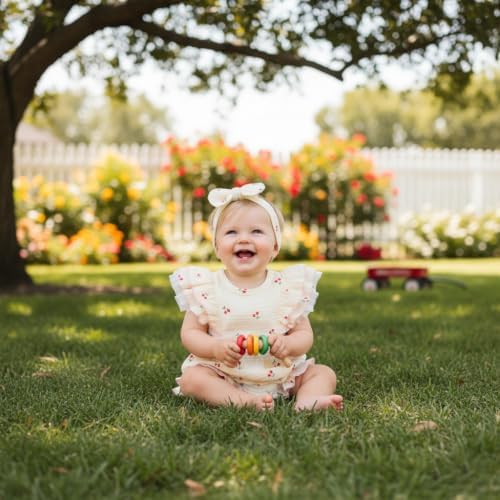 TITKKOP Ruffle Bubble Romper for Baby Girl | One-Piece Shorts Jumpsuit | Summer - Image 2