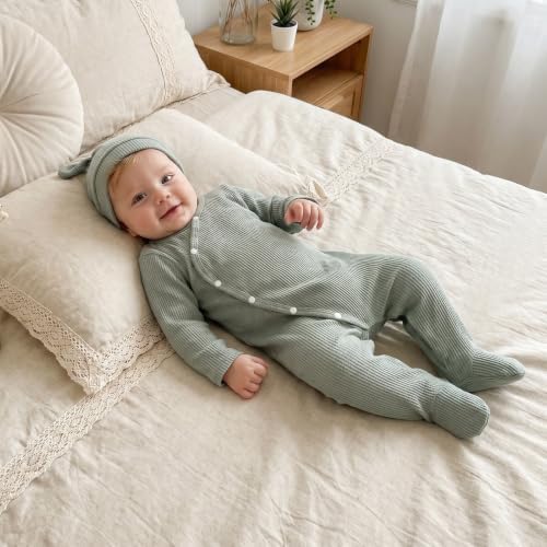 Kuriozud Newborn Baby Boy Going Home Outfit Kimono Romper - Image 3